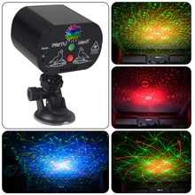 Mini DJ Disco Light USB Charge Strobe Party Laser Stage Lighting Effect Voice Control Laser Projector Light Dance Floor Bar Car