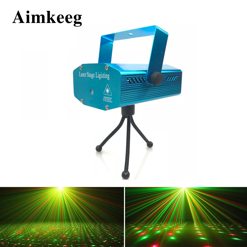 Mini LED Laser Projector Christmas Decoration Laser Light Professional DJ Stage Disco DJ Light Ball Dance Club Christmas Light