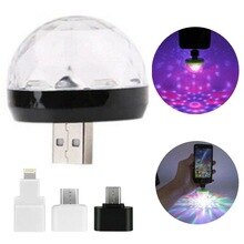 Mini USB LED Disco Lighting Stage Portable Family Party Magic Ball Colorful Light Bar Club Stage Effect Lamp for Mobile Phone