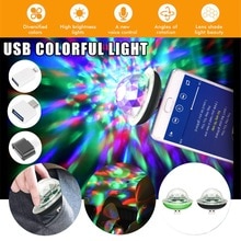 Mini USB LED Disco Stage Light Portable Family Party Magic Ball Colorful Light Bar Club Stage Effect Lamp for Mobile Phone