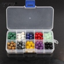 Mixed Gem stone Beads For Diy Jewelry Making Sieraden Maken Charm For Bracelets Wholesale Round Koraliki 8mm Hole 1mm 150pcs/Box