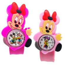 Montre Enfant 3D Mickey Toys Boys Watches for Kids Clock Pink Minnie Rubber Strap Girls Watch Children Christmas Gift for Kid