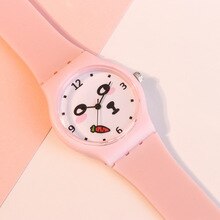 Montre Enfant Kids Watches Girls Flamingos Silicone Quartz Wrist Watches Children Cute Cartoon Watch Girls Gifts Coloring Clock