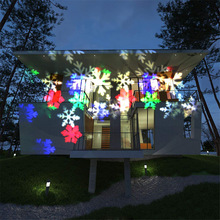 Moving Snowfall Laser Projector Light Christmas Waterproof Snowflake LED Stage Light For New year Party Outdoor Grarden Lamp