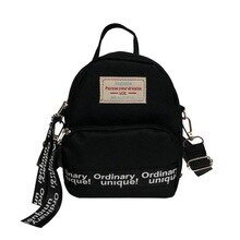 Multi-Use Teenage Girls Mini Backpack Nylon Letter Print Shoulder Crossbody Bags Casual Women Backpack Mochilas Mujer