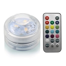 Multicolor LED RGB Light Party Water-colored Diamond LED Decorative Waterproof Lamp Battery Remote Control Bar Water Hood Lamp