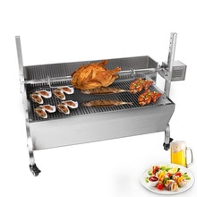 Multifunctional BBQ Grills Manual/Electric Pig Lamb Roaster Machine Barbecue Grills For Outdoor Camping Stainless Steel Body