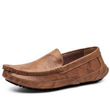 NEW Men's Breathable Leather Loafers Casual Shoes Man Autumn Slip-on Drive Peas Shoes Tenis Masculino Adulto Krasovki 39-44 %