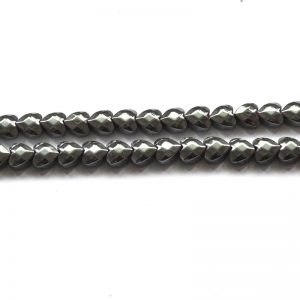 Natural Faceted Love Heart Black Hematite Stone Loose Beads for Jewelry Bracelet Making DIY 15'' 4*4mm 105pcs