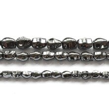 Natural Stone Beads Death Skull Ghost Hematite Beads for Jewelry Making 15inch 4*6/6*8/8*10mm for Jewelry Bracelet Making DIY