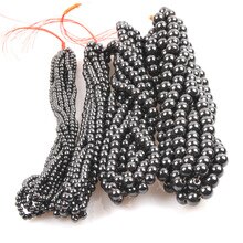 Natural stone magnetite loose beads Magnetic black gallstone jewelry For jewelry making DIY bracelet necklace accessories