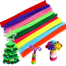 New 100pcs/lot Multi Color Chenille Sticks Cleaners Handmade Diy Art & Craft Handcraft Material kids Creativity Handicraft Toys