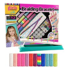 New Arrive Handmade Fashion easy Toys For Girl Making Bracelets Kits Kids' Jewelry Making Kit Braiding Bracelet Maker DIY Toy