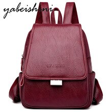 New High Quality Women's Leather Backpack Sac A Dos Lady travel Backpack Fashion Female student Shoulder Bag Bagpack mochila