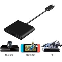 New Keyboard Mouse Converter Gamepad Receiver USB 2.0 With LED Light For XBOXONE/PS4/switch Host Plug And Play Adapter Receiver