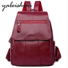New Ladies' Shoulder backpack Women's leather backpack Flap zipper Female travel backpack girl school bag Fashion shoulder bag