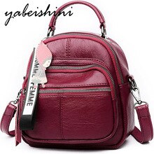 New Multifunctional Women's travel backpack high quality leather mini ladies backpack Mochila Female student shoulder school bag