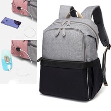 New USB Waterproof Stroller Diaper backpack for mother 2019 mom Maternity Nappy NursingTravel Multifunction Baby Bag Insulation