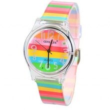 New arrival Women Willis kids Watches Resin Fashion girls ladies Waterproof wristwatch Rainbows watch relogio feminino