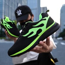 New men's casual sports shoes hand-woven lace-up shock-absorbing thick bottom running shoes breathable fashion wild single shoes