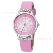 New watch women kids children girls ladies quartz diamond wristwatches rosette flower watches montre Relogio kol saati Clock
