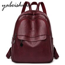 New women leather backpack casual large capacity Travel Backpack women Rucksack school bags for teenage girls 2019 Shoulder Bags