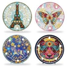 Newest DIY Diamond Painting LED Night Lamp Full Drill Embroidery Mosaic Kit Christmas Decorations Gift For Kids Fast Shipping