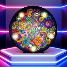Newest DIY Diamond Painting Landscape Light DIY Embroidery Lamp Full Drill Christmas Decorations Gift For Kids Fast Shipping