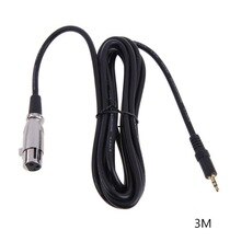 Nieuwe XLR 3 Pin Female naar Haakse 1/8 XLR3F om haakse 3.5mm TRS Voor DV Camera /microfoon Mic