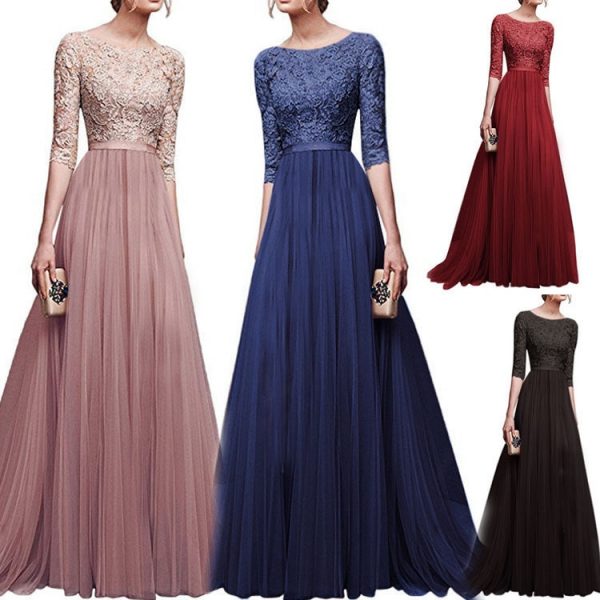 Office Lady Dress Women Spring 2019 Long Sleeve O-neck Elegant Floral Print Evening Party Dresses Vestidos