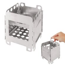 Outdoor Firewood Furnace Upgraded Version of Card One-Piece Wood Stove Stainless Steel Stove Wood Stove Picnic Barbecue Stove