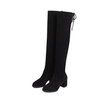 Overknee Boots Women Winter New Fashion Thigh High Heels Woman Non Slip Black Leather Long Boot Ladies Over The Knee Boots Woman