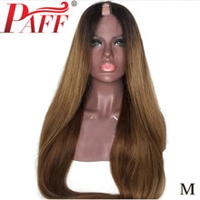 PAFF Brazilian 1B 30 Color Silky Straight U Part Human Hair Wigs  1*3 Ombre Remy Human Hair 180%D U Shape Two tone Middle Part