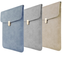 PU Leather Sleeve Case For Laptop Asus Lenovo Acer Dell HP MacBook Air 13 Pro Retina 13.3 Notebook Bag 14, Drop Shipping
