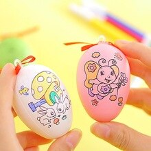 Painting Color Egg With Water Color Pen Kids DIY Toy Easter Egg Education Toys Children Random Color 2019