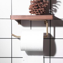 Paper Frame Creative Nordic Toilet Solid Wood Brass Paper Towel Frame