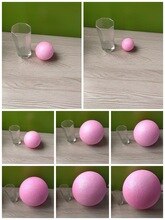 Pink Polystyrene Styrofoam Foam Ball Party Wedding festival stage house decoration DIY handmade materials 6-12cm(diameter)