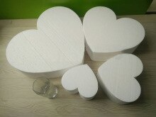 Polystyrene Styrofoam Foam heart bake cake model with sugar sticky flowers make gifts for friends DIY materials thickness(10cm)