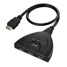 Portable 3 HDMI Ports In and 1 HDMI Out Full HD 1080P Switch 3D Image Display for Multi Media DevicesPortable 3 HDMI