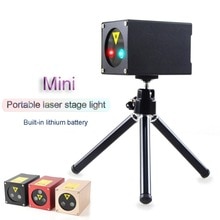 Portable Mini Green & Red & Blue Laser Stage Light Party Stage Equipment Sound Control Stage Light with Tripod Stand (3 Colors)