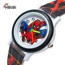 Printed strap Spiderman Fashion Children Watch Boys Clock Gifts Child Waterproof Analog Sports watch Kids Bracelet Wrist watches