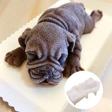 Pudding Cake Mold Mould Silicone Mousse 3D Ice Cream Decoration Dog Fondant
