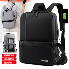 Puimentiua Slim Laptop Backpack Men Office Work Men Backpack Business Bag Unisex Black Ultralight Backpack Thin Back Packbag