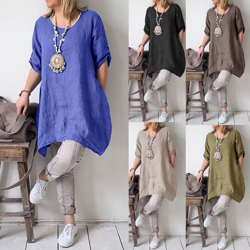 Robe Summer Dress Women Vintage Style Feminino Vestido Cotton Casual Plus Size Ladies Dress New Fashion Femmes Vestdios ???????