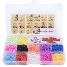 Rubber Loom Bands DIY Toys For Children Set Kid Lacing Bracelet Silicone Rubber Bands Elastic Weave Girl Gift Wholesale Baby Toy