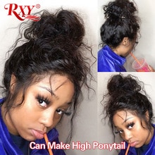 Rxy 360 Lace Frontal Wig Pre Plucked With Baby Hair Curly Human Hair Wig Brazilian Human Hair Wigs For Women Remy Deep Curly Wig