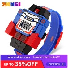 SKMEI 1095 Children Wristwatch Kids Boy Digital Watch Detachable Robot Deformation Toy