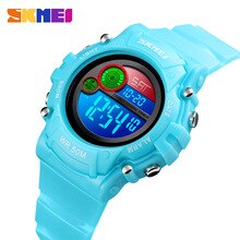 SKMEI Children LED Electronic Watch 50M Waterproof Kids Digital Wristwatch Chronograph Countdown Sport Watches For Boyer Girls