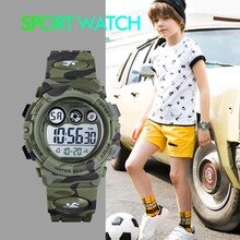SKMEI Sport Kids Watches 50M Waterproof Children's Young Energetic Dial Design Colorful LED+EL Lights relogio infantil 1547