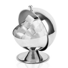 Saim 304 Stainles Steel Sugar Bowl Sugar Jar Kitchen Seasoning Bottle Flip Cup Spherical Spice Tank Cans Salt Seasoning Pot